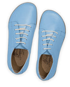 Side view Baby Blue Barefoot Sneaker - Calf Leather Zero Drop | Bespoky