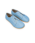 Men's Baby Blue Barefoot Sneaker - Handcrafted Calf Leather Wide Toe Box | Bespoky
