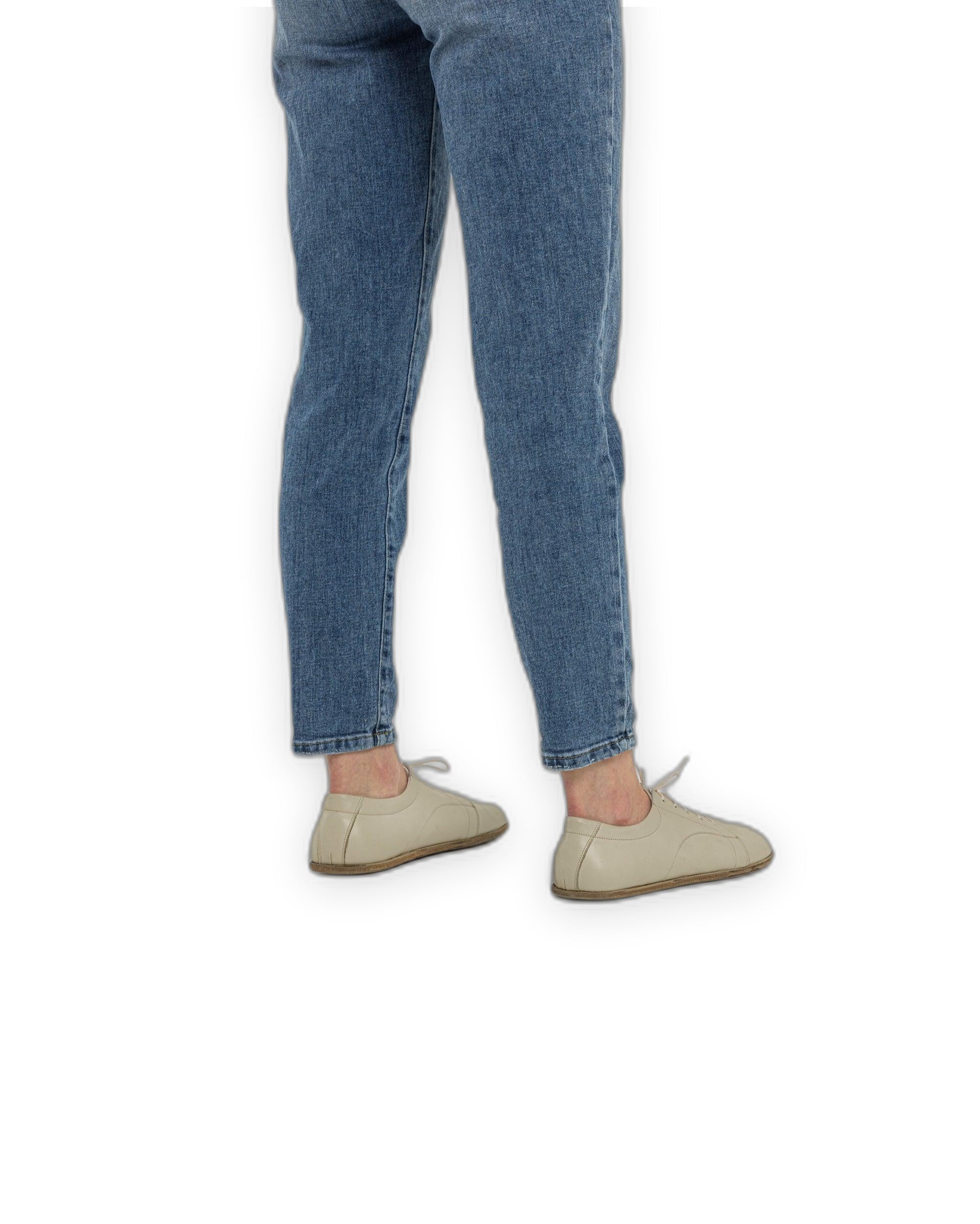 Pair Beige Barefoot Sneaker - Barefoot Wide Toe Calf Leather | Bespoky