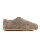 Side view Beige Nubuck Barefoot Sneaker - Calf Leather Zero Drop | Bespoky