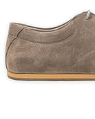 Side view Beige Nubuck Barefoot Sneaker - Calf Leather Zero Drop | Bespoky