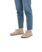 Top view Beige Nubuck Barefoot Sneaker - Handcrafted Calf Leather | Bespoky