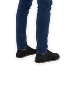 Detail Black Suede Barefoot Sneaker - Handcrafted Calf Leather Turkey | Bespoky