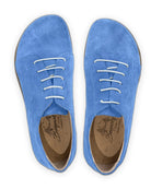 Side view Blue Suede Barefoot Sneaker - Calf Leather Zero Drop | Bespoky