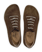 Side view Brown Suede Barefoot Sneaker - Calf Leather Zero Drop | Bespoky