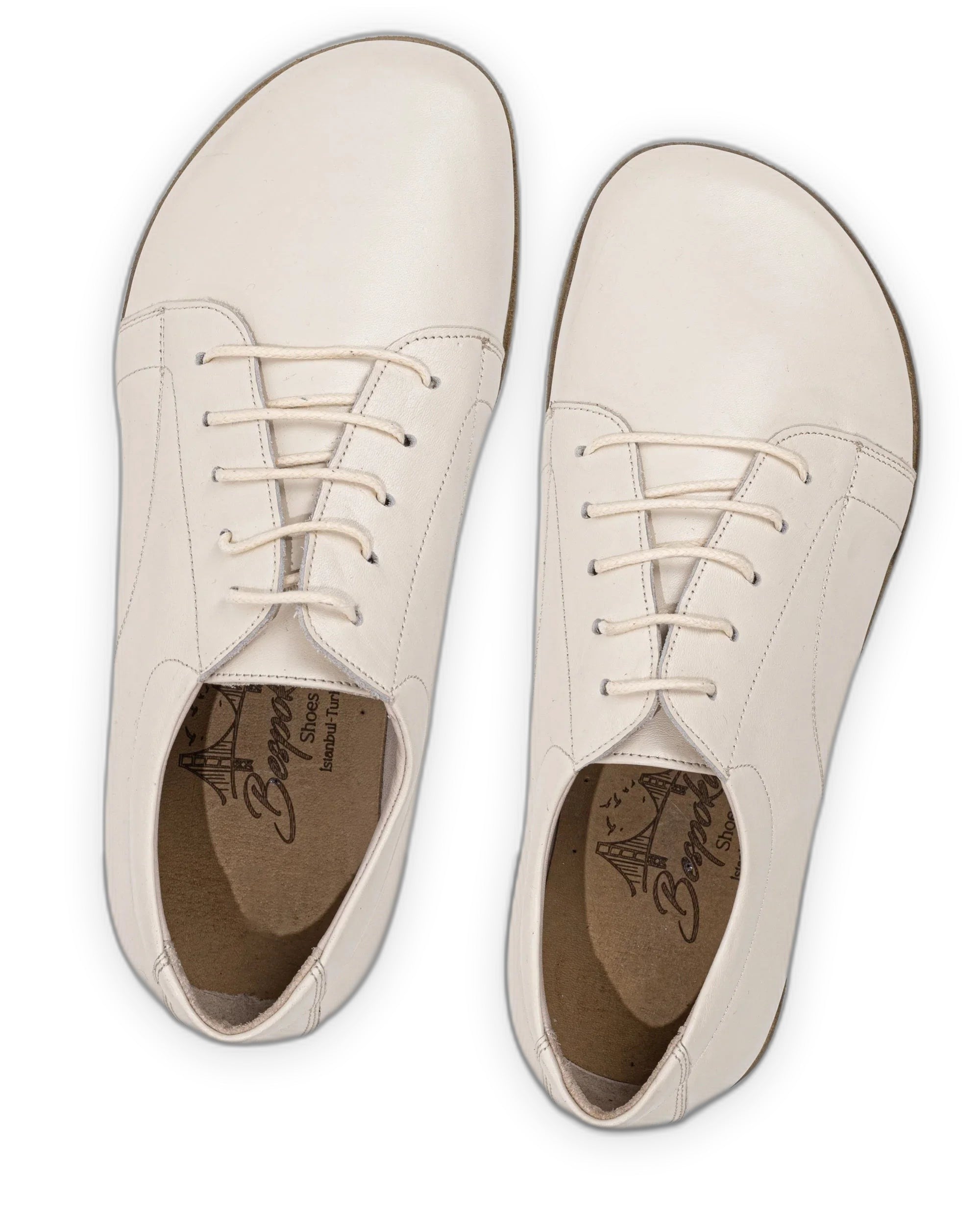 Detail Cream Barefoot Sneaker - Handcrafted Calf Leather Turkey | Bespoky