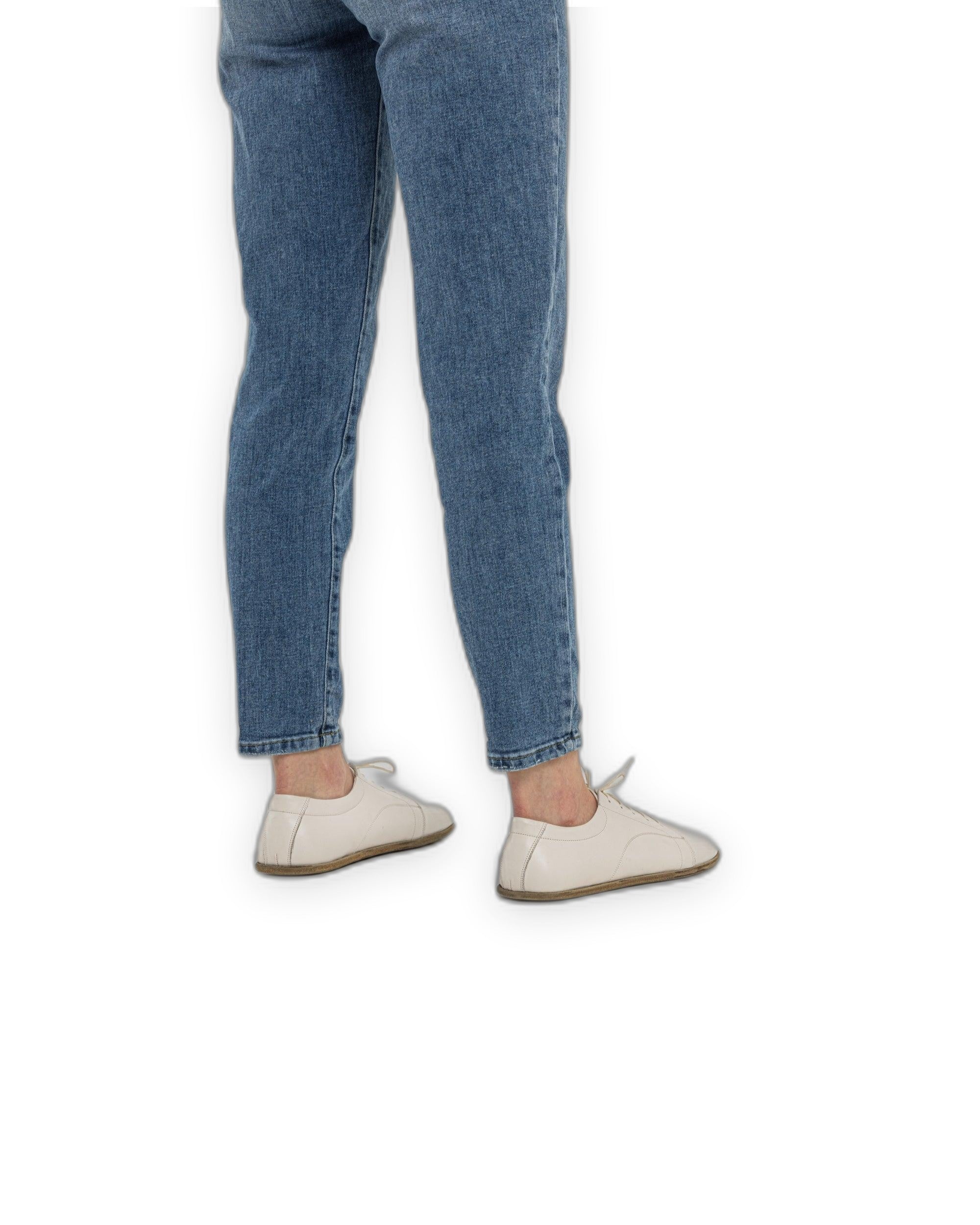 Pair Cream Barefoot Sneaker - Barefoot Wide Toe Calf Leather | Bespoky
