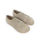 Men's Cream Suede Barefoot Sneaker - Handcrafted Calf Leather Wide Toe Box | Bespoky