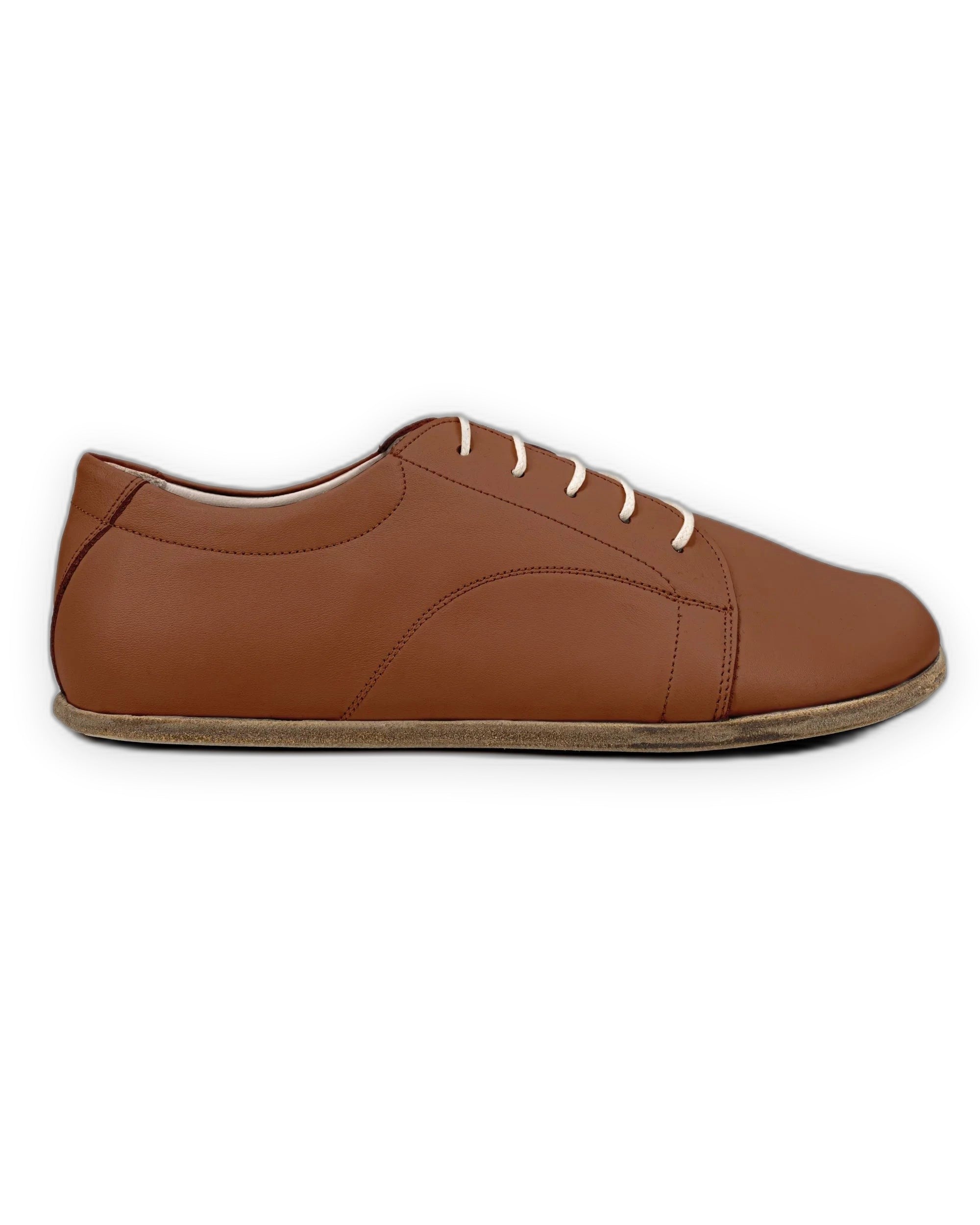 Back view Dark Brown Barefoot Sneaker - Calf Leather Handcrafted | Bespoky