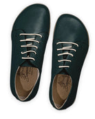 Side view Dark Green Barefoot Sneaker - Calf Leather Zero Drop | Bespoky