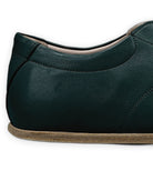 Side view Dark Green Barefoot Sneaker - Calf Leather Zero Drop | Bespoky