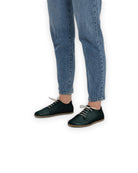 Top view Dark Green Barefoot Sneaker - Handcrafted Calf Leather | Bespoky