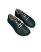 Men's Dark Green Barefoot Sneaker - Handcrafted Calf Leather Wide Toe Box | Bespoky