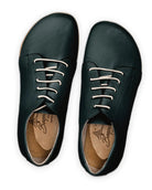 Pair Dark Green Barefoot Sneaker - Barefoot Wide Toe Calf Leather | Bespoky