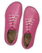 Side view Fuchsia Barefoot Sneaker - Calf Leather Zero Drop | Bespoky
