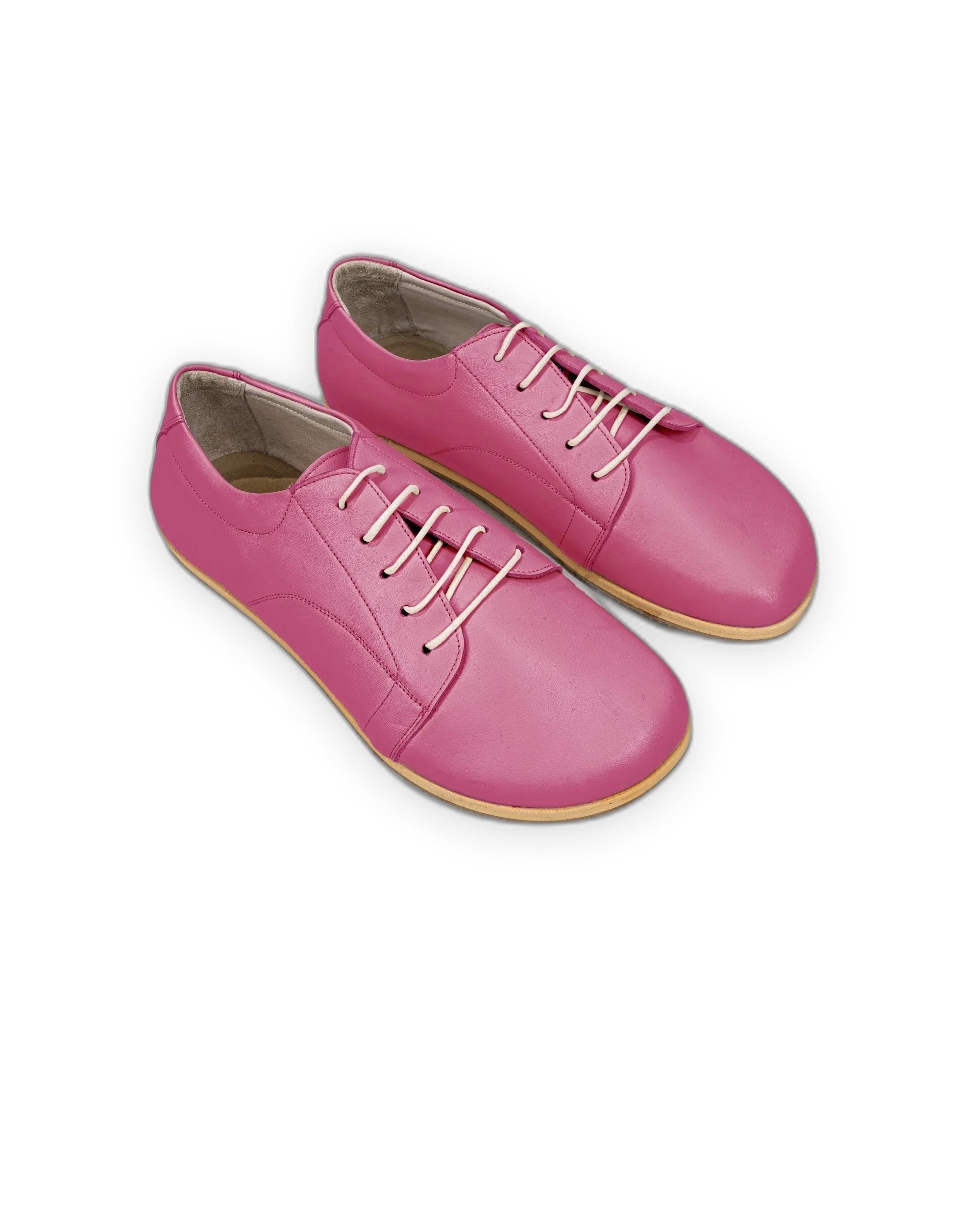 Men's Fuchsia Barefoot Sneaker - Handcrafted Calf Leather Wide Toe Box | Bespoky