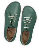 Pair Green Barefoot Sneaker - Barefoot Wide Toe Calf Leather | Bespoky