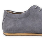 Side view Grey Suede Barefoot Sneaker - Calf Leather Zero Drop | Bespoky