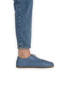Top view Jean Blue Barefoot Sneaker - Handcrafted Calf Leather | Bespoky