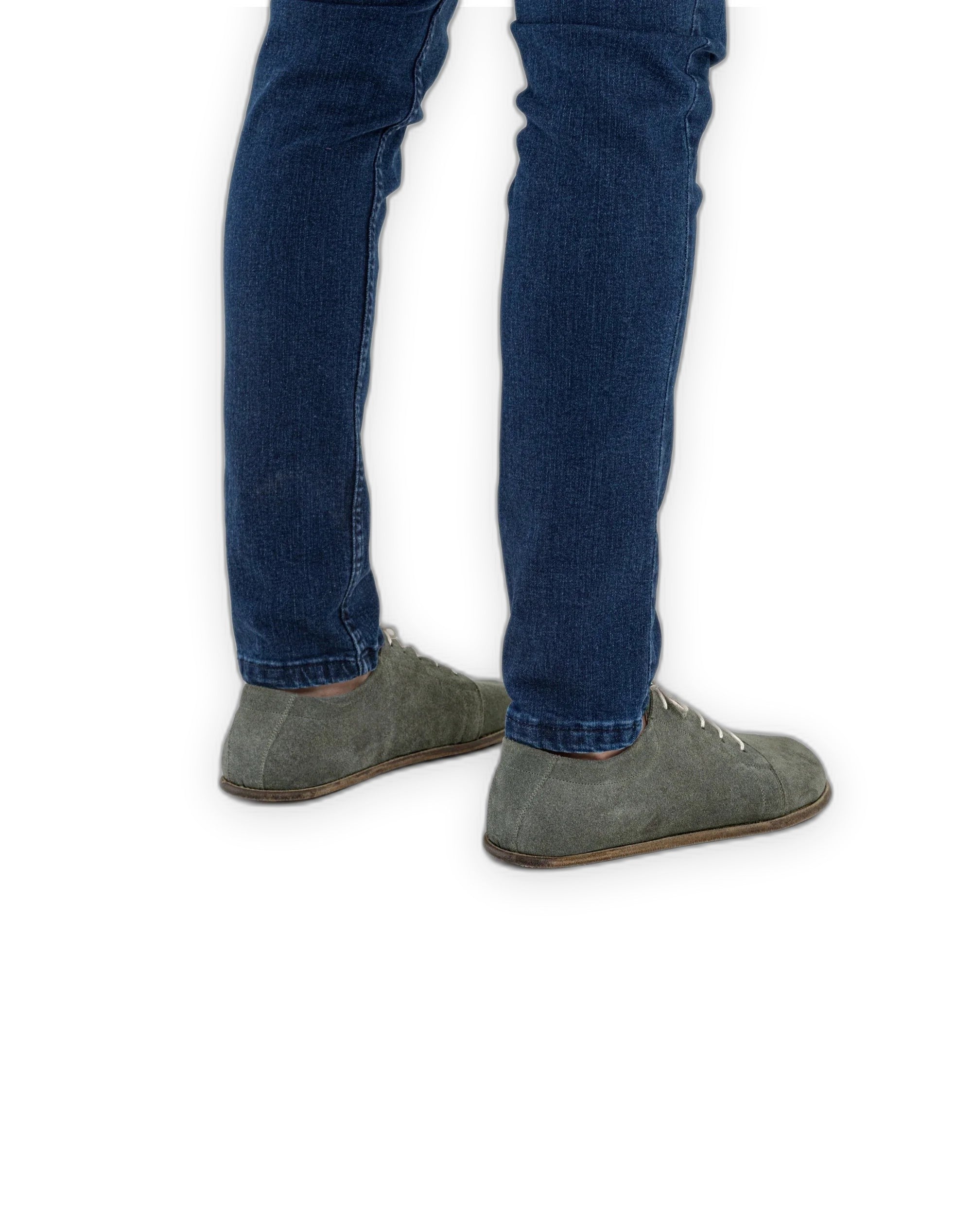 Pair Suede Barefoot Sneaker - Barefoot Wide Toe Calf Leather | Bespoky