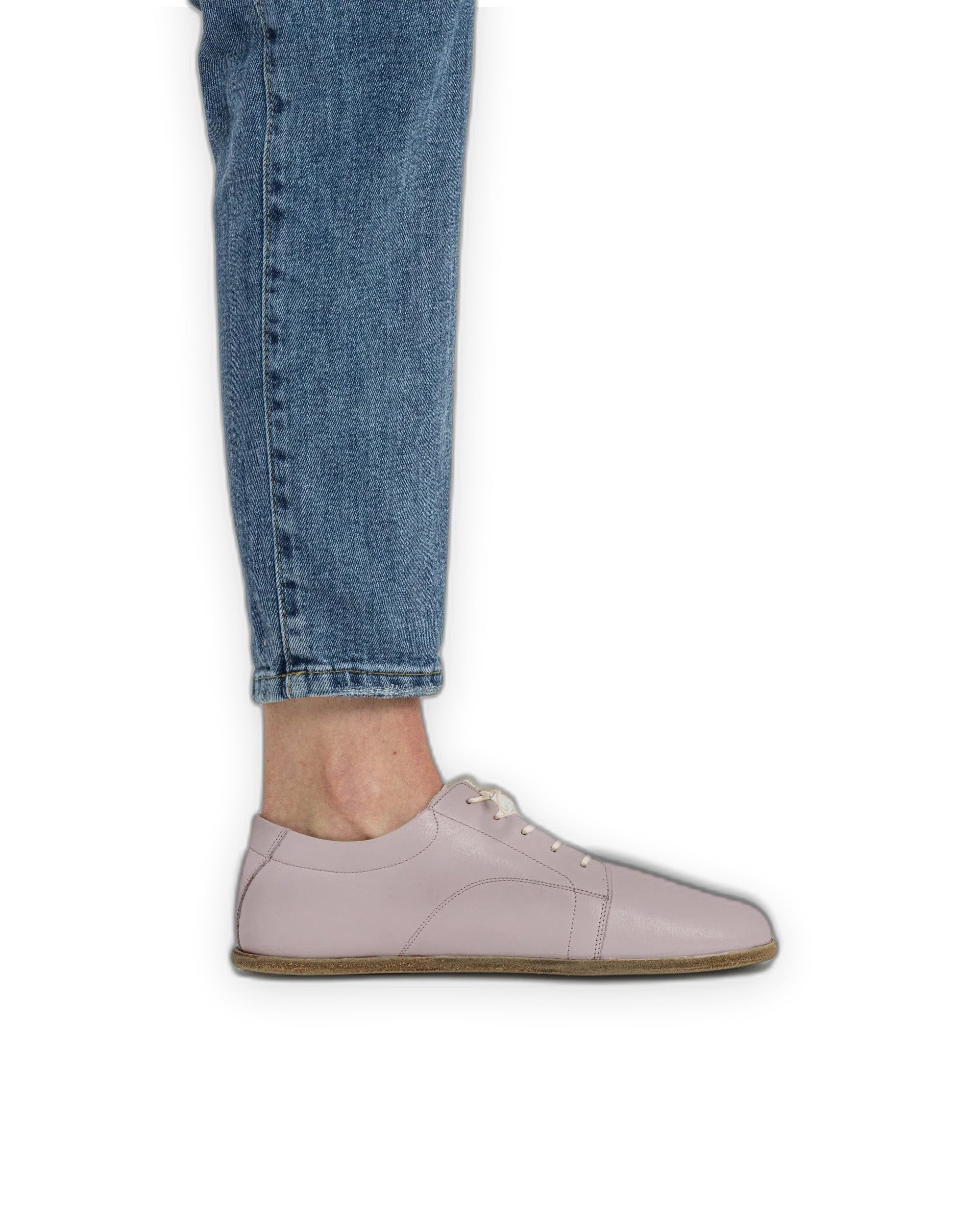 Top view Pink Barefoot Sneaker - Handcrafted Calf Leather | Bespoky