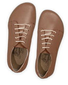 Side view Tan Barefoot Sneaker - Calf Leather Zero Drop | Bespoky