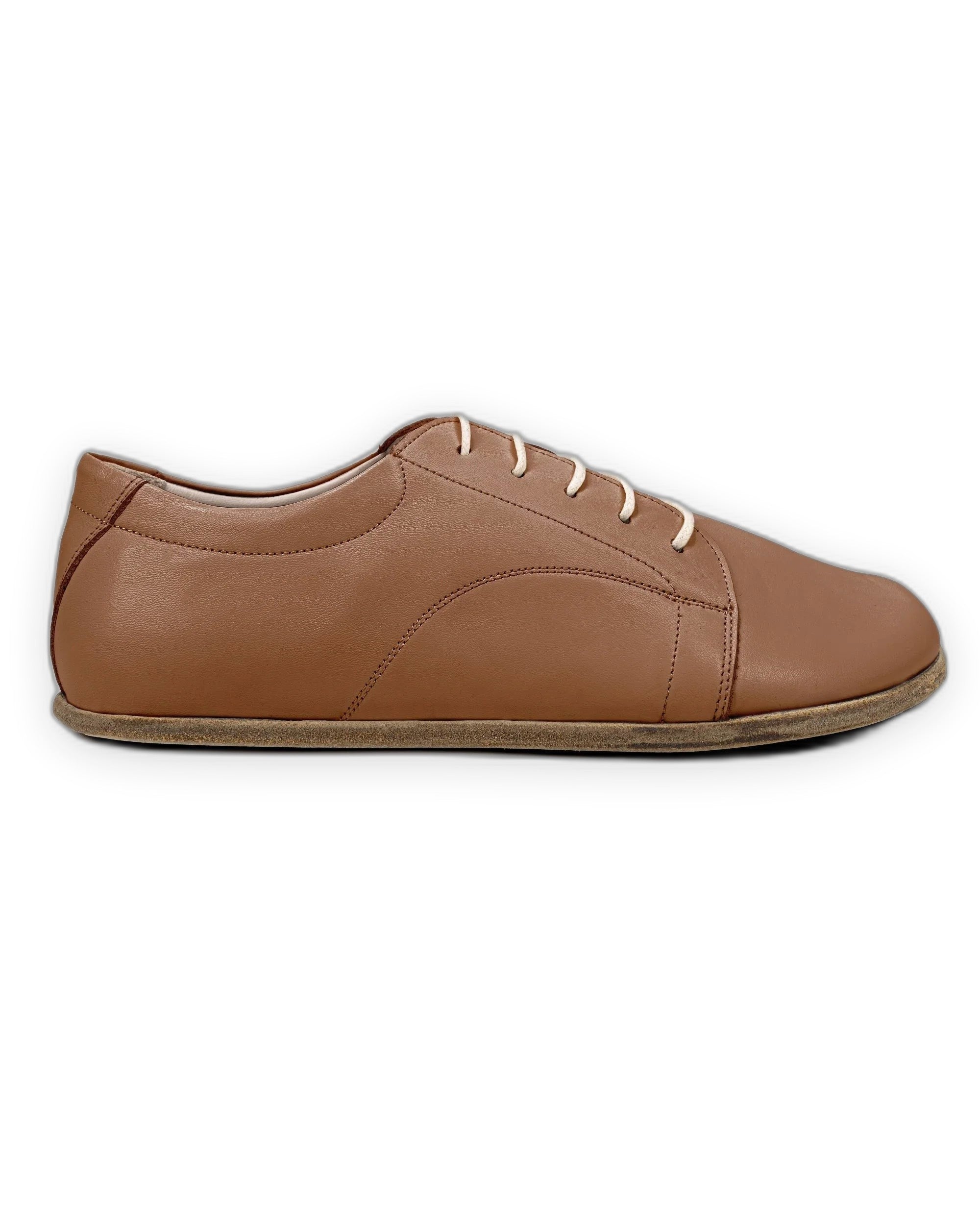 Top view Tan Barefoot Sneaker - Handcrafted Calf Leather | Bespoky