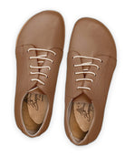 Side view Tan Barefoot Sneaker - Calf Leather Zero Drop | Bespoky