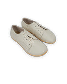 Men's Lucas Beige Barefoot Sneaker - Handcrafted Calf Leather Wide Toe Box | Bespoky