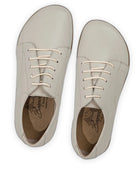 Back view Lucas Beige Barefoot Sneaker - Calf Leather Handcrafted | Bespoky