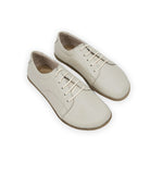 Men's Lucas Beige Barefoot Sneaker - Handcrafted Calf Leather Wide Toe Box | Bespoky