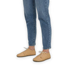 Pair Melon Yellow Barefoot Sneaker - Barefoot Wide Toe Calf Leather | Bespoky