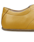 Top view Mustard Barefoot Sneaker - Handcrafted Calf Leather | Bespoky