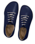 Side view Navy Blue Barefoot Sneaker - Calf Leather Zero Drop | Bespoky