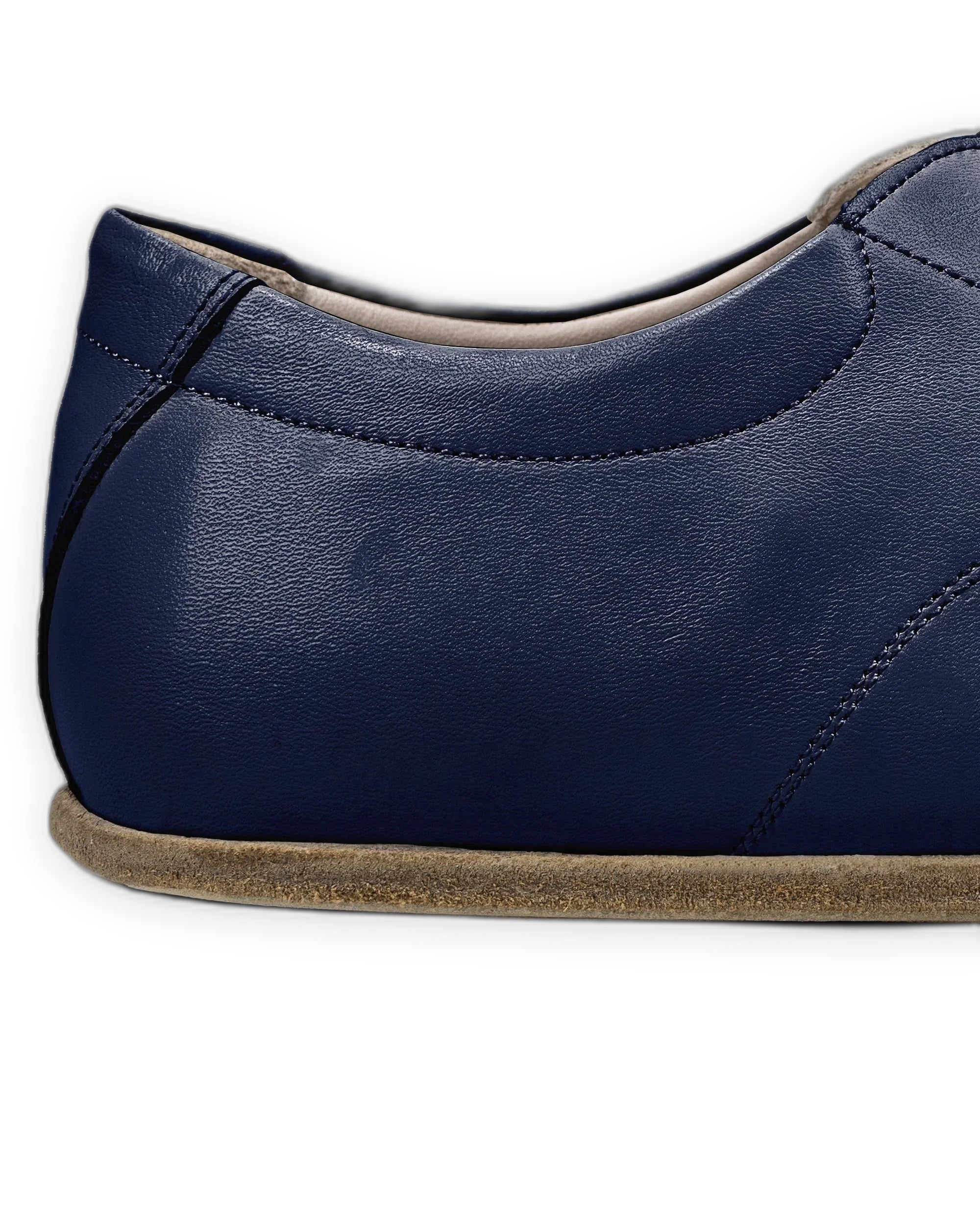 Top view Navy Blue Barefoot Sneaker - Handcrafted Calf Leather | Bespoky