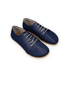 Men's Navy Blue Barefoot Sneaker - Handcrafted Calf Leather Wide Toe Box | Bespoky