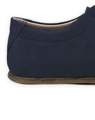 Side view Navy Nubuck Barefoot Sneaker - Calf Leather Zero Drop | Bespoky