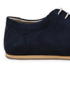 Side view Navy Suede Barefoot Sneaker - Calf Leather Zero Drop | Bespoky