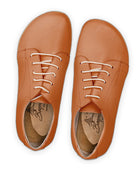 Side view Orange Barefoot Sneaker - Calf Leather Zero Drop | Bespoky