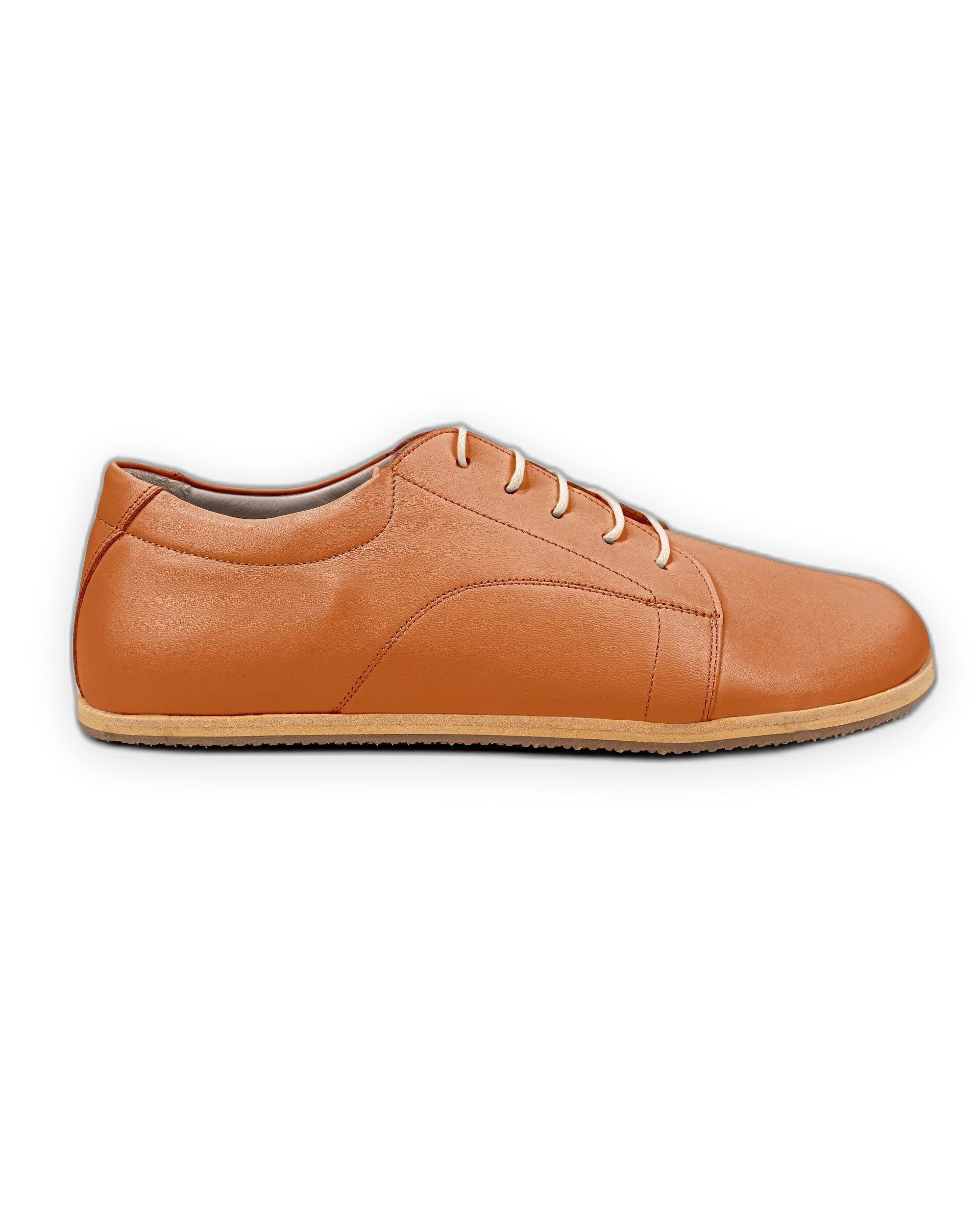 Top view Orange Barefoot Sneaker - Handcrafted Calf Leather | Bespoky