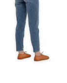 Top view Orange Barefoot Sneaker - Handcrafted Calf Leather | Bespoky