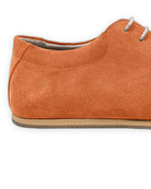 Side view Orange Suede Barefoot Sneaker - Calf Leather Zero Drop | Bespoky