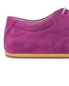 Side view Pink Nubuck Barefoot Sneaker - Calf Leather Zero Drop | Bespoky