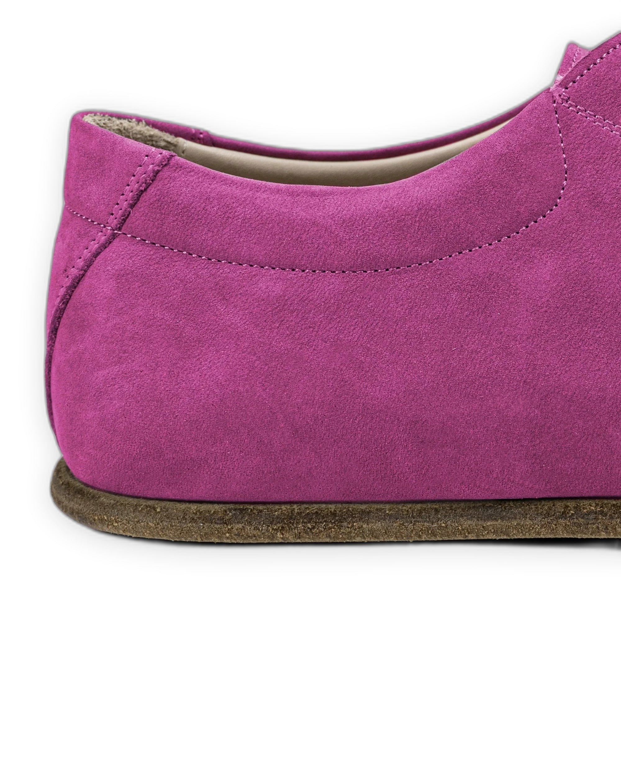 Top view Pink Nubuck Barefoot Sneaker - Handcrafted Calf Leather | Bespoky