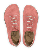 Side view Pink Suede Barefoot Sneaker - Calf Leather Zero Drop | Bespoky
