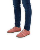 Top view Pink Suede Barefoot Sneaker - Handcrafted Calf Leather | Bespoky