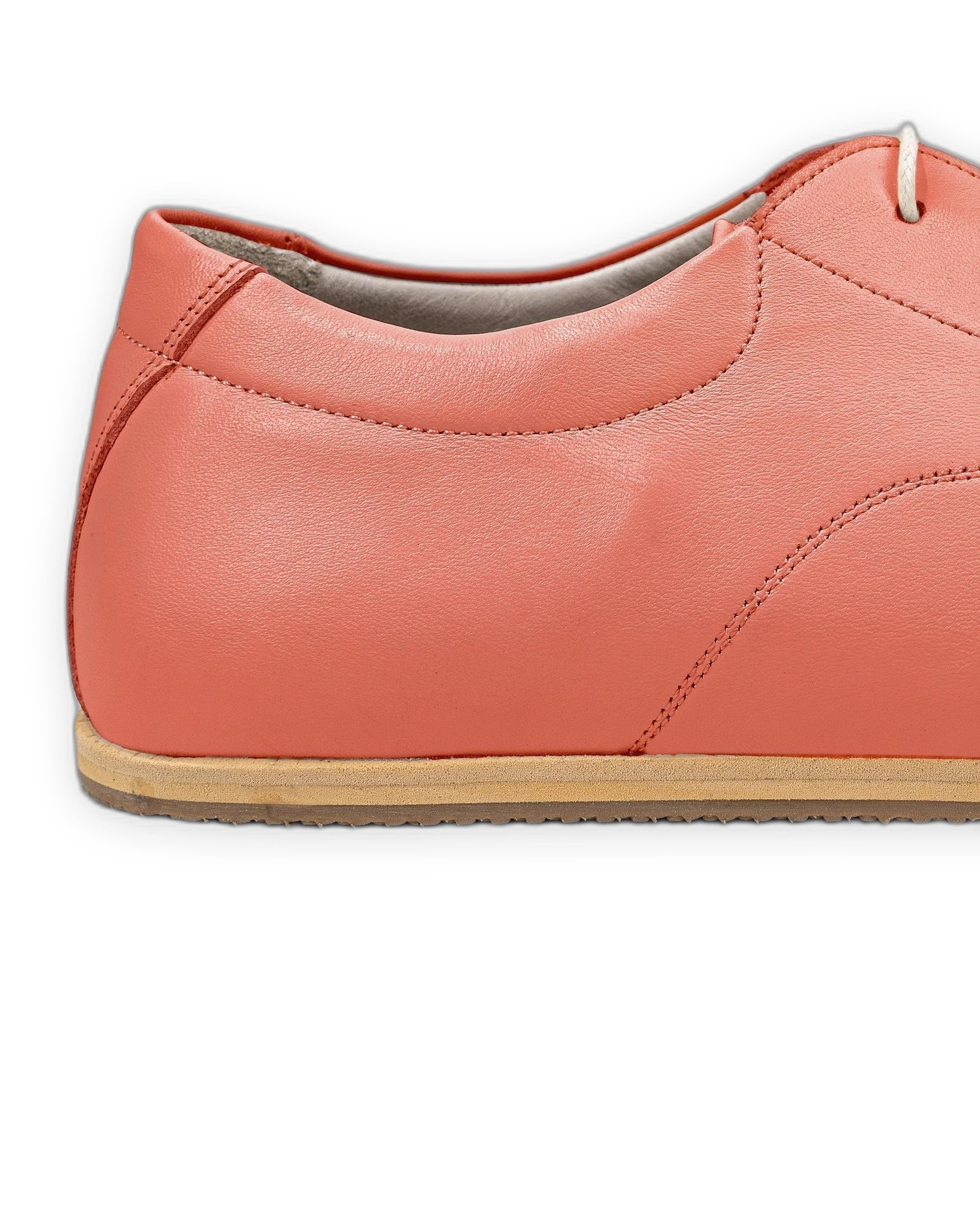 Side view Pomegranate Barefoot Sneaker - Calf Leather Zero Drop | Bespoky