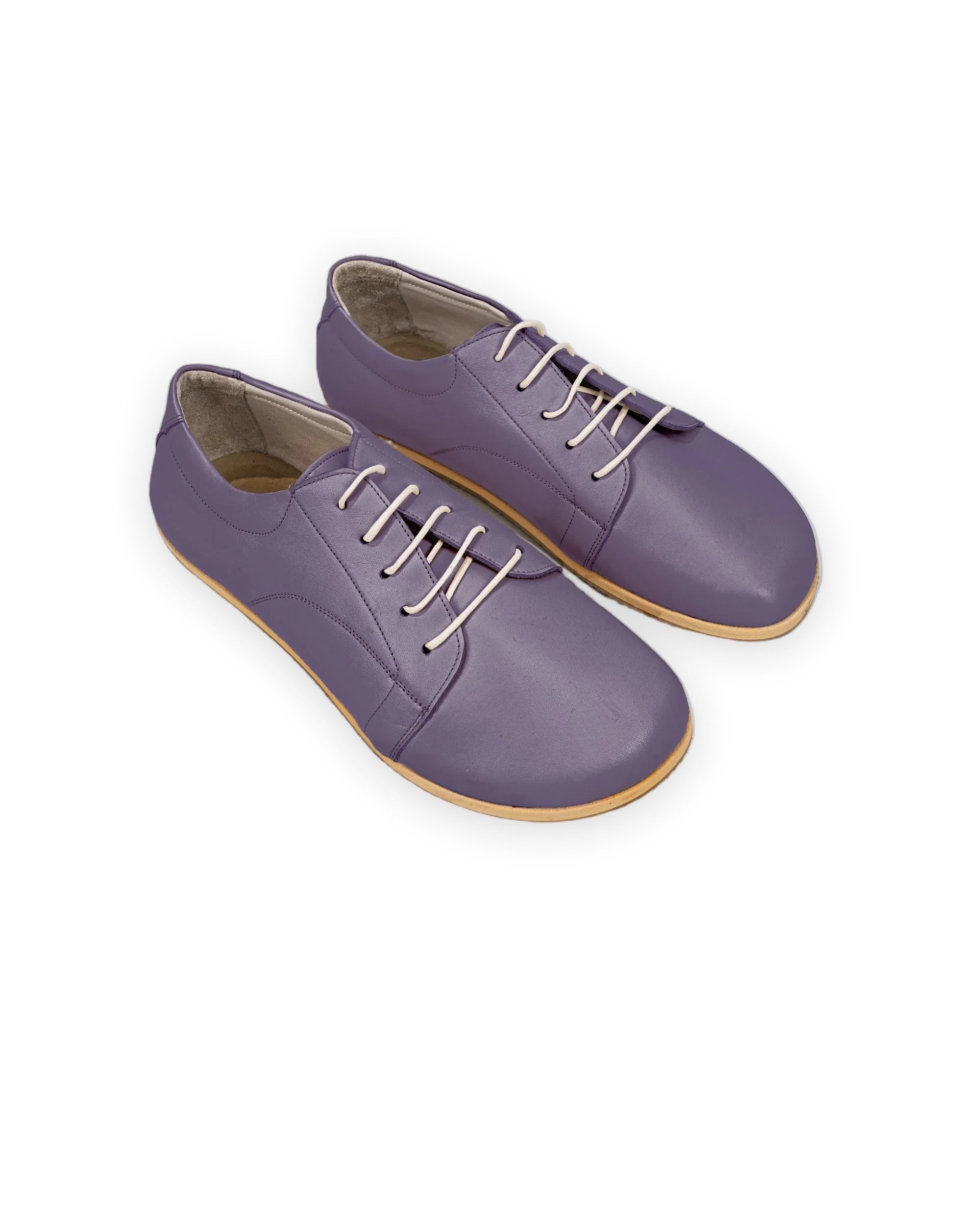 Men's Purple Barefoot Sneaker - Handcrafted Calf Leather Wide Toe Box | Bespoky