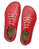Side view Red Barefoot Sneaker - Calf Leather Zero Drop | Bespoky