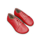 Men's Red Barefoot Sneaker - Handcrafted Calf Leather Wide Toe Box | Bespoky
